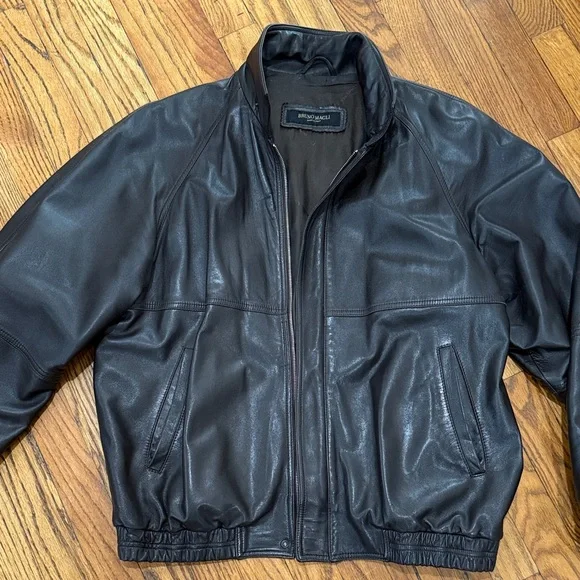 Bruno Magli Vintage Brown Leather Jacket - Picture 1 of 8